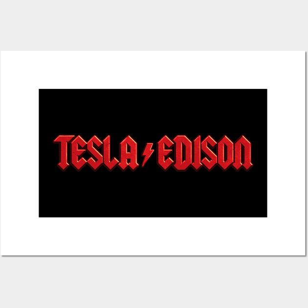 Tesla vs. Edison Wall Art by nicebleed